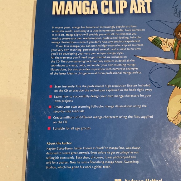 NWT “Manga Clip Art” Hardcover with CD - Picture 5 of 5